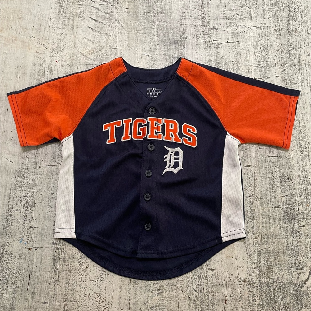 Detroit Tigers Toddler Baseball Jersey Sz 2T
